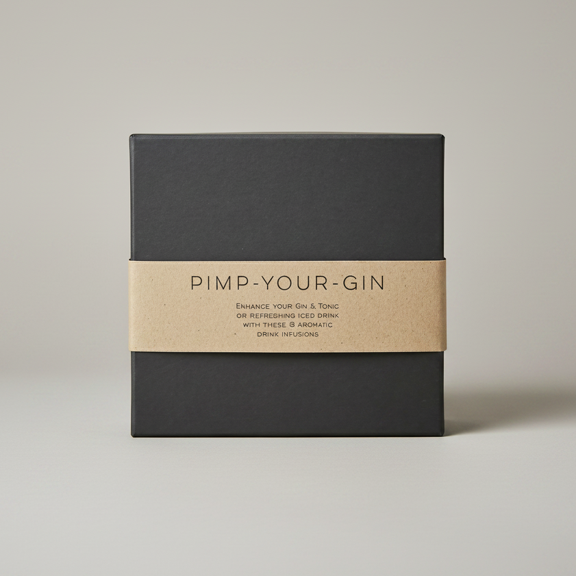 Gift box of 8 different aromatic infusions to enhance drinks flavour