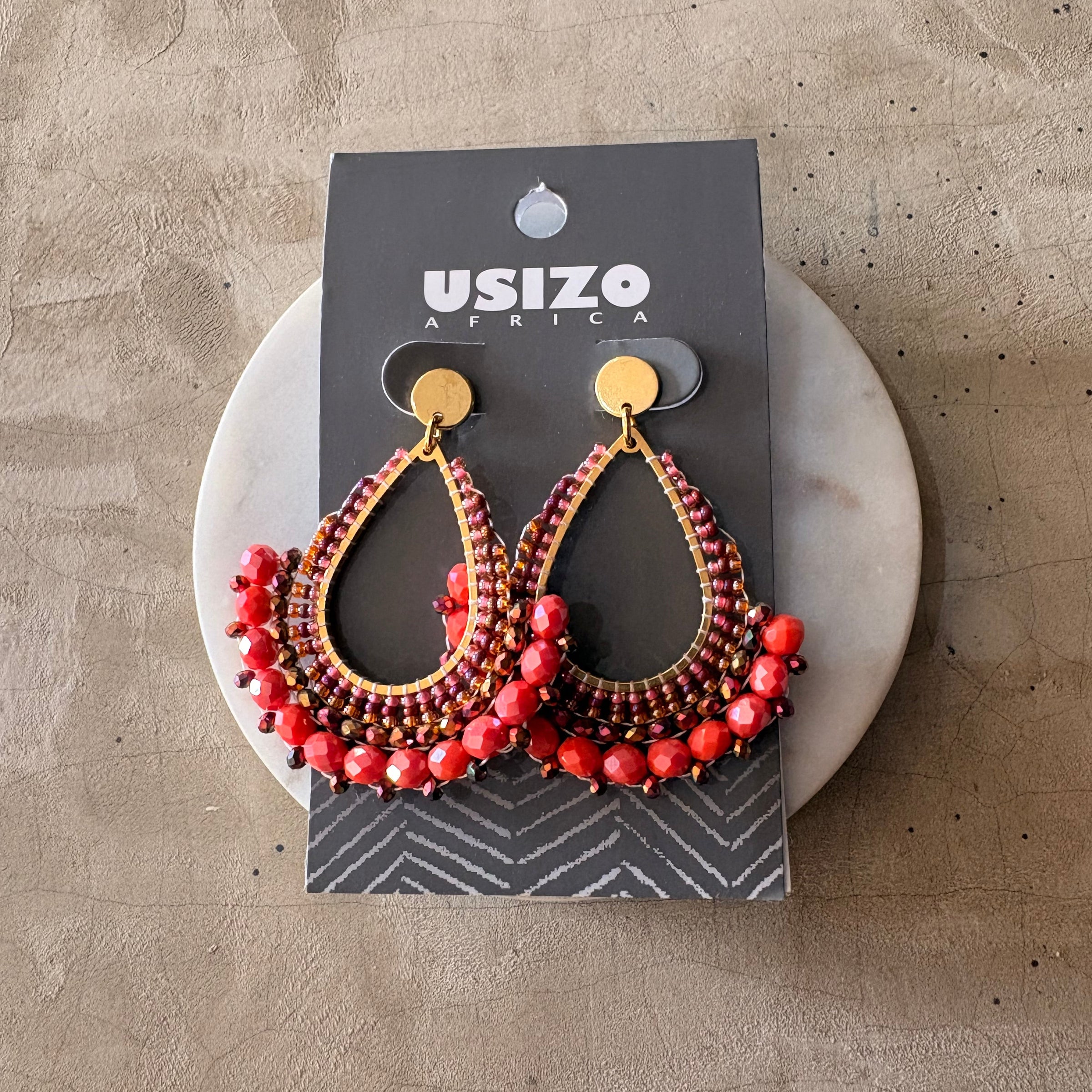 Coral Drop Earrings