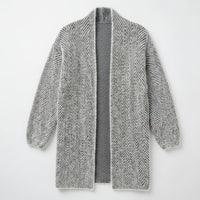 Textured Graphite Cardigan - One Size