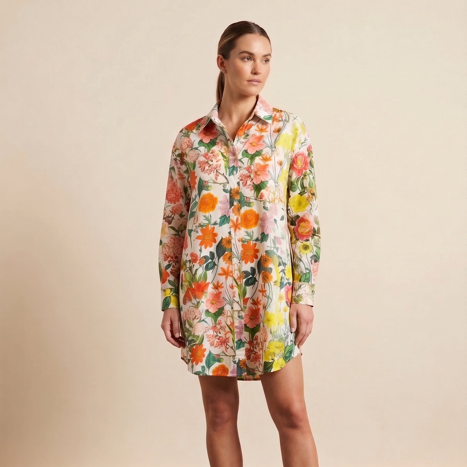 Floral Shirt Dress