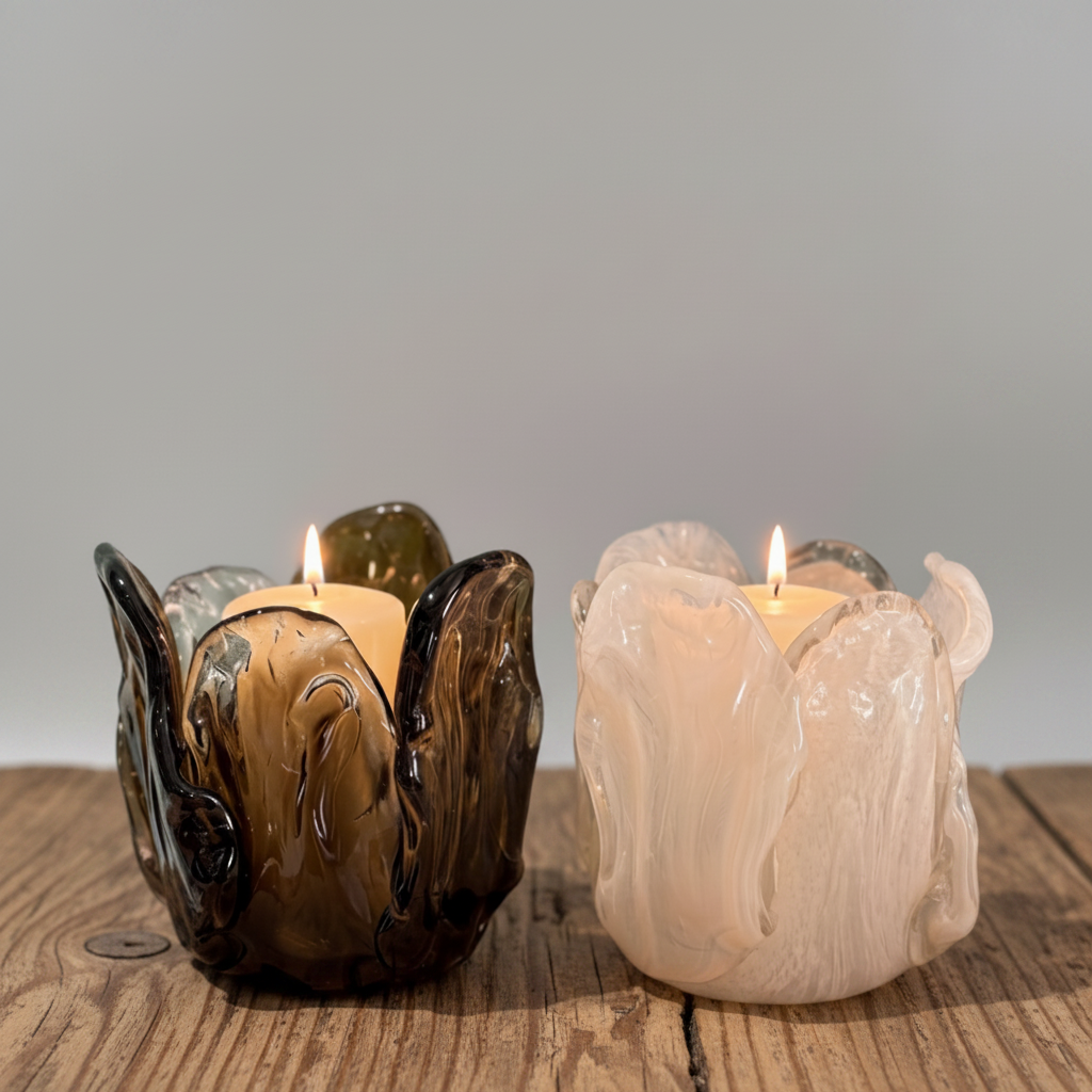 Glass Pillar Candle Holder
