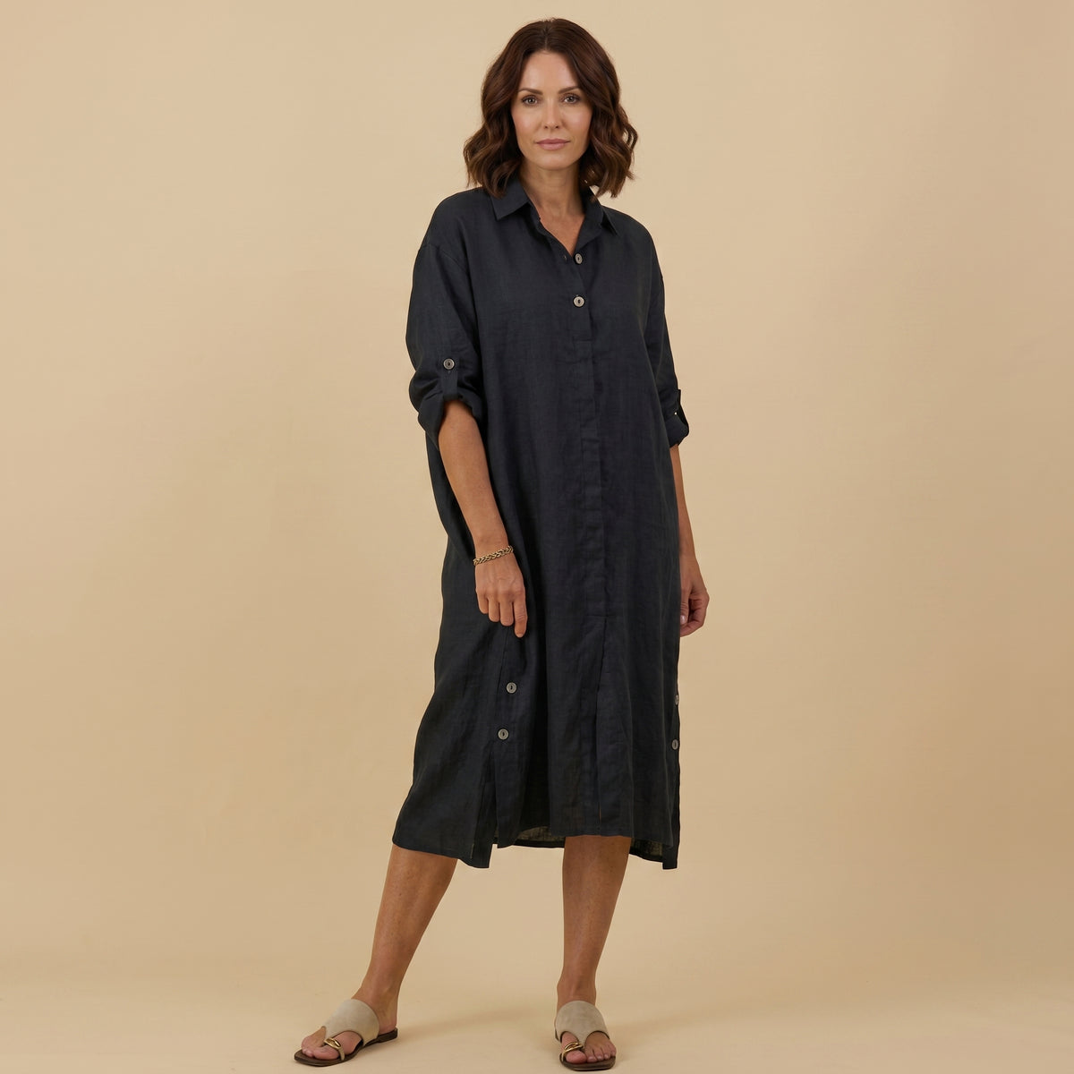 Black Linen Dress