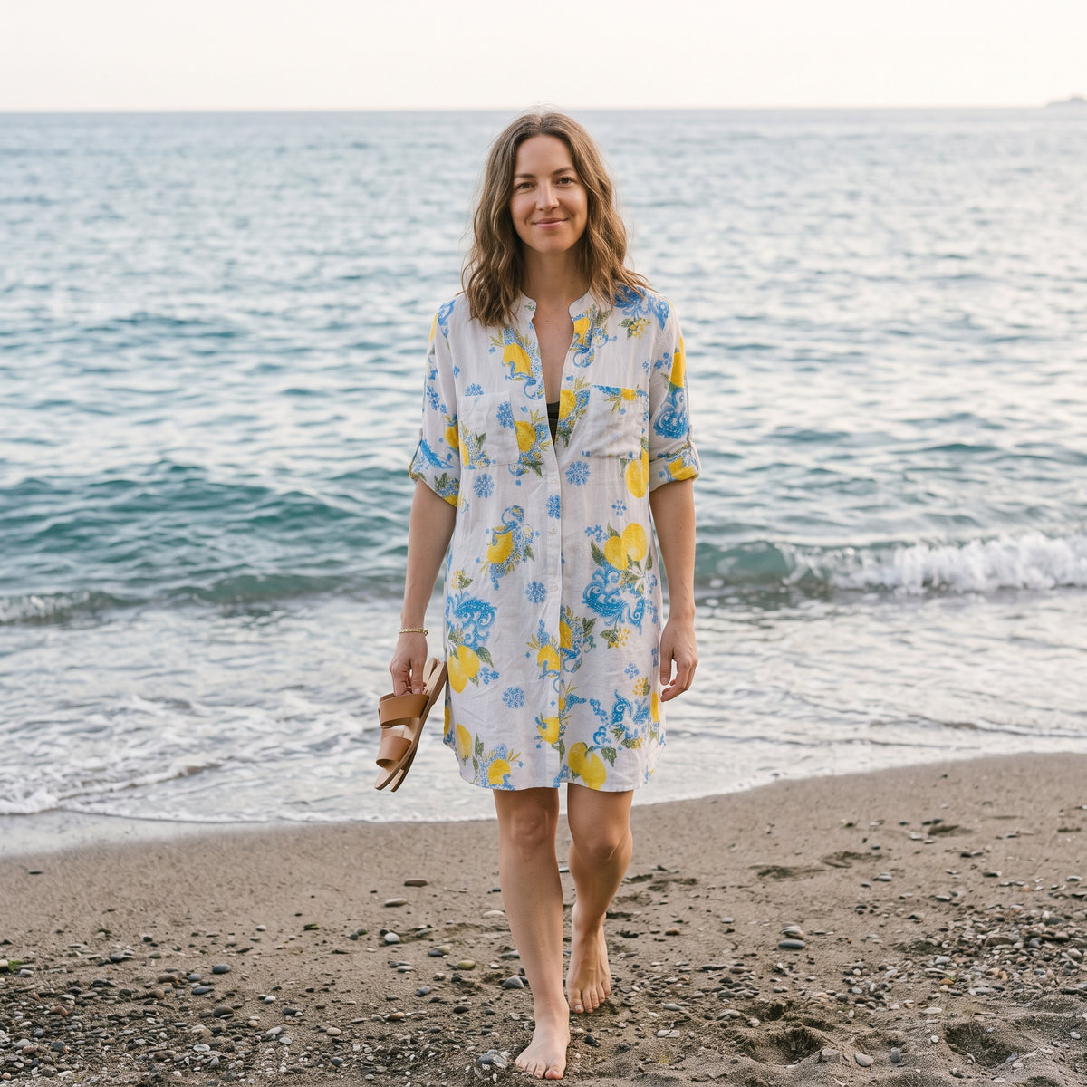 Positano Breeze Cotton Cover-Up Dress