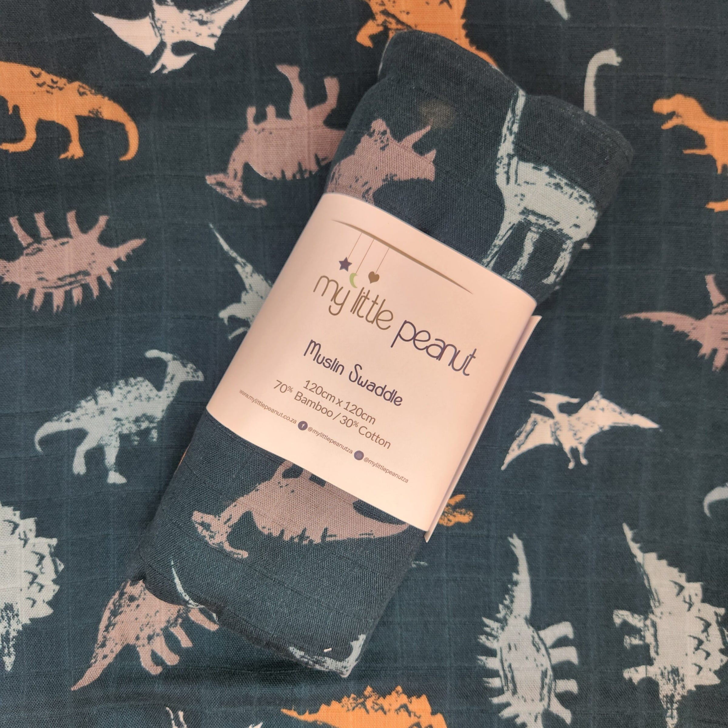My Little Peanut - Green Dinosaur Swaddle