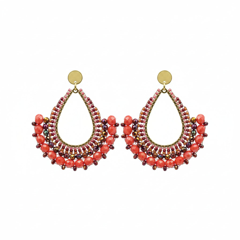 Coral Drop Earrings