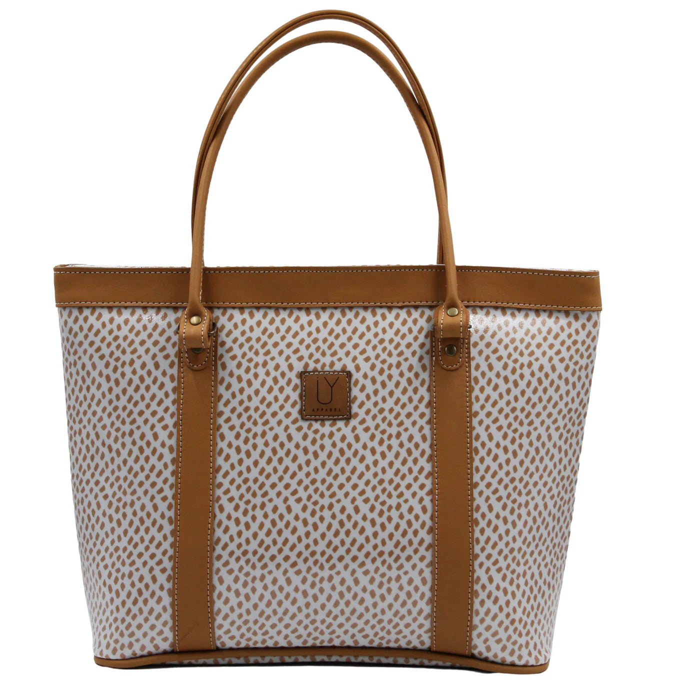 IY Apparel Jozi Tote - Scatter Gold on White