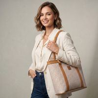 IY Apparel Jozi Tote - Scatter Gold on White