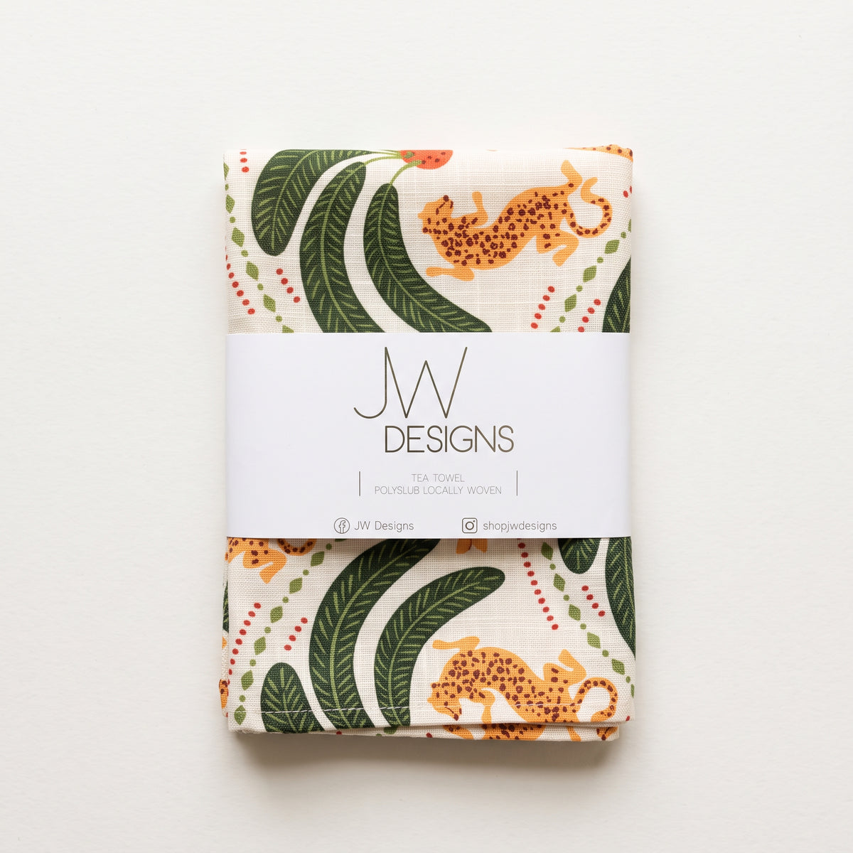 Leopard Palm Tea Towel