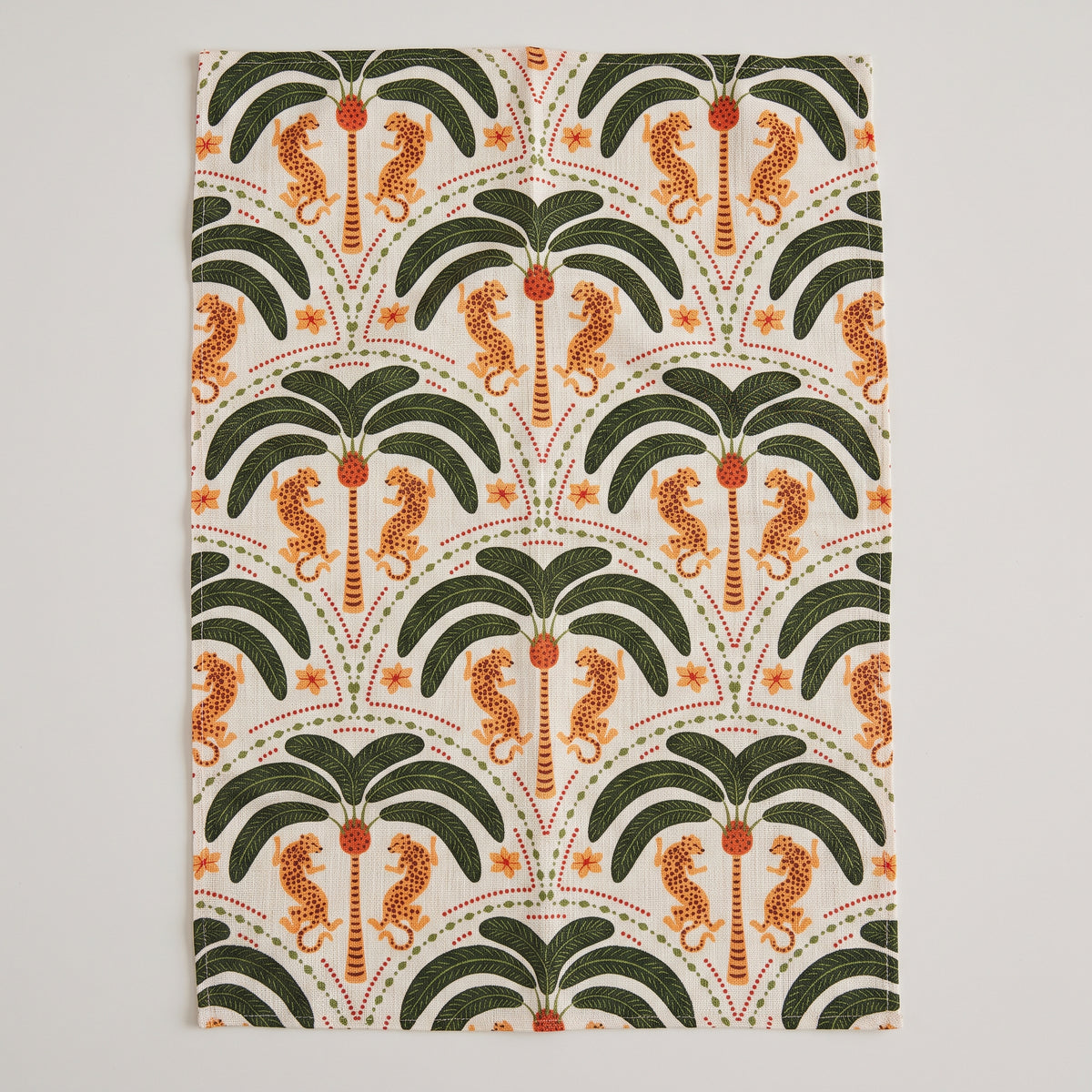 Leopard Palm Tea Towel