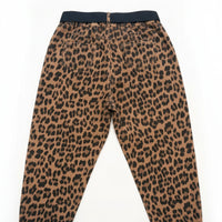 Leopard Print Corduroy Barrel Pants