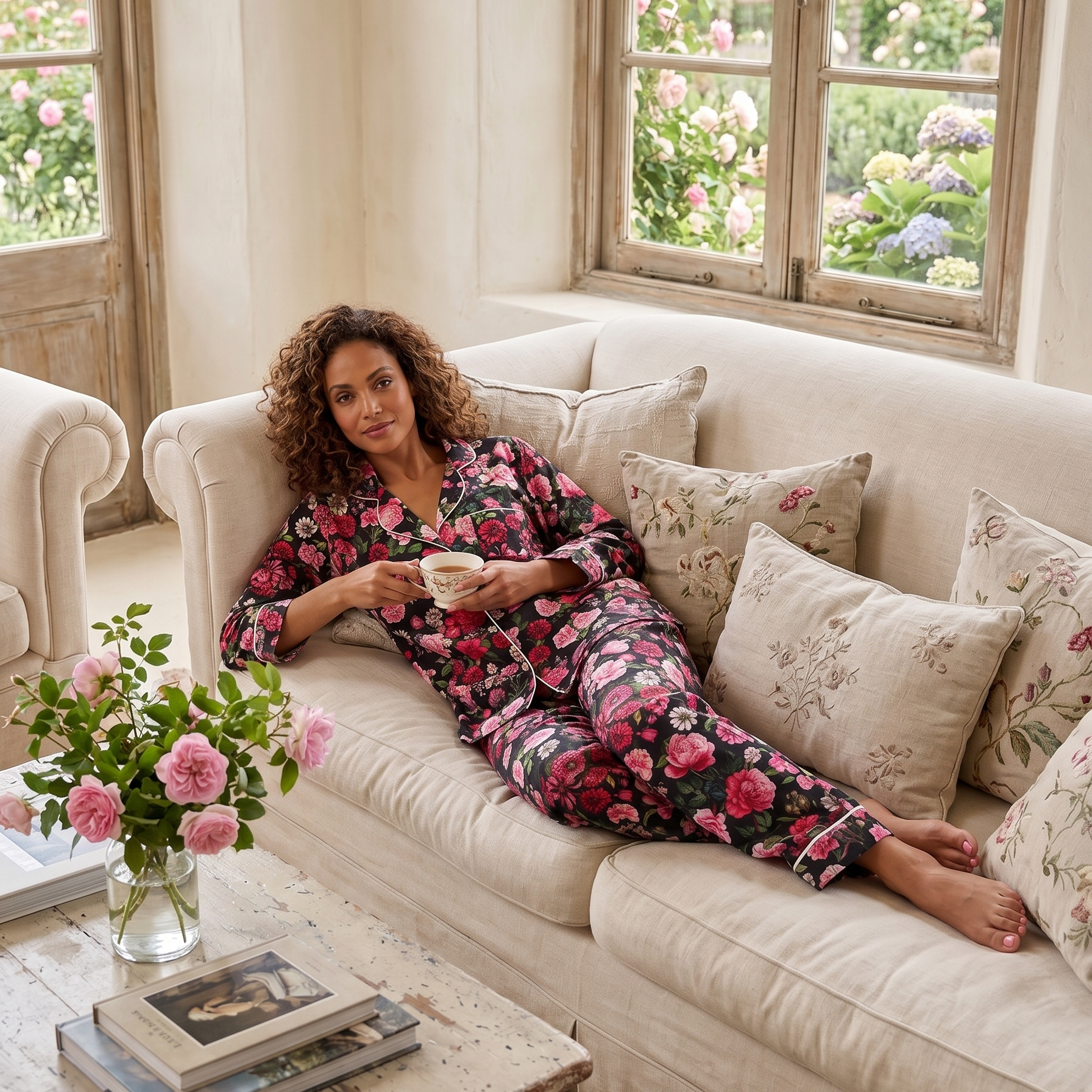 Midnight Bloom Long Sleepwear Set