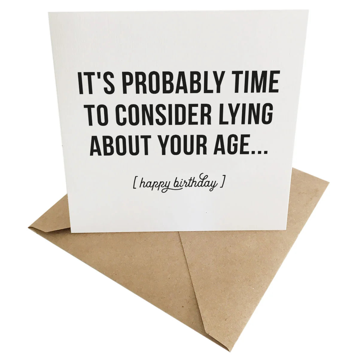 Age Lie Birthday Card
